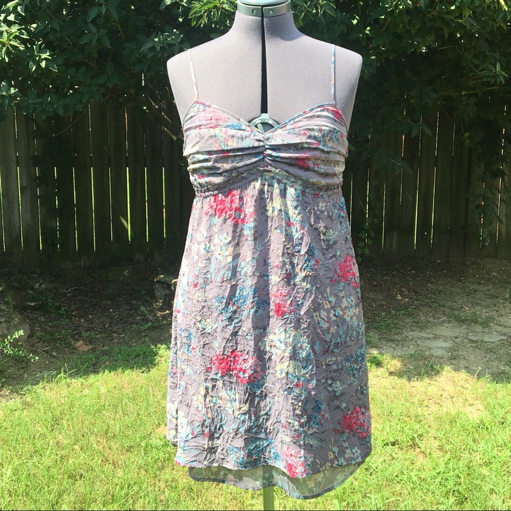 American Eagle Outfitters gray floral dress